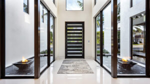 Picture of a door with a glass insert